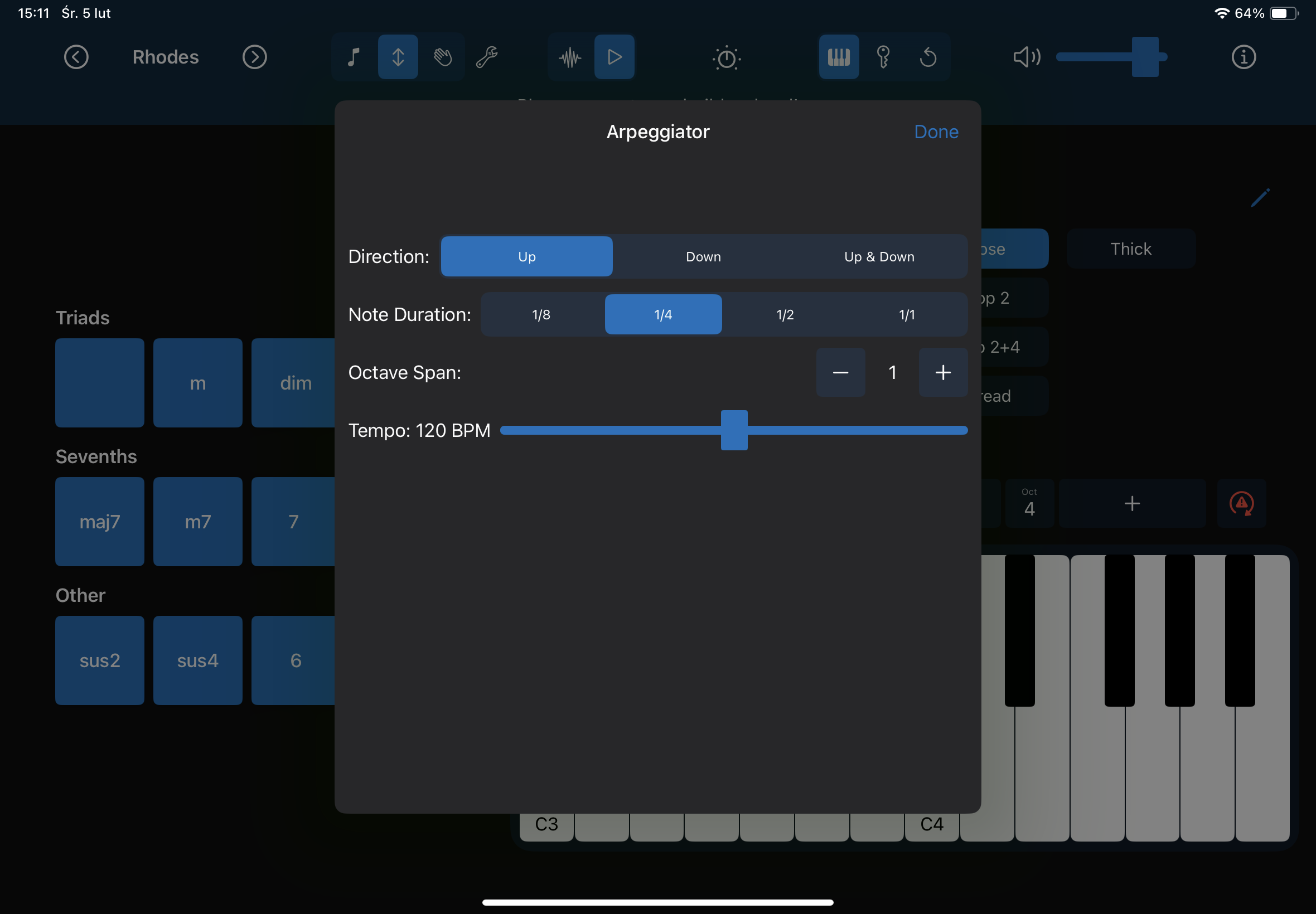 iPad Arpeggiator